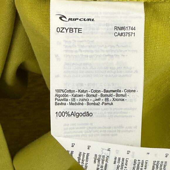 Rip Curl Future Evolution T Shirt Big Boys Sz XL 16 Lime Green Front Back Print - Picture 8 of 8